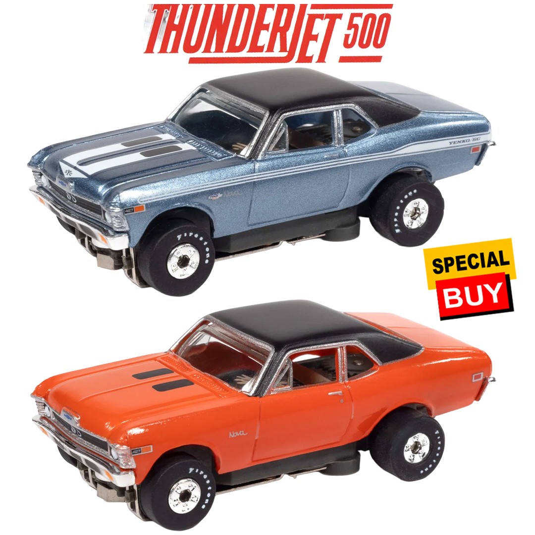 Auto World SC343 Thunderjet 1969 Chevy Nova Combo HO Slot Car | eBay