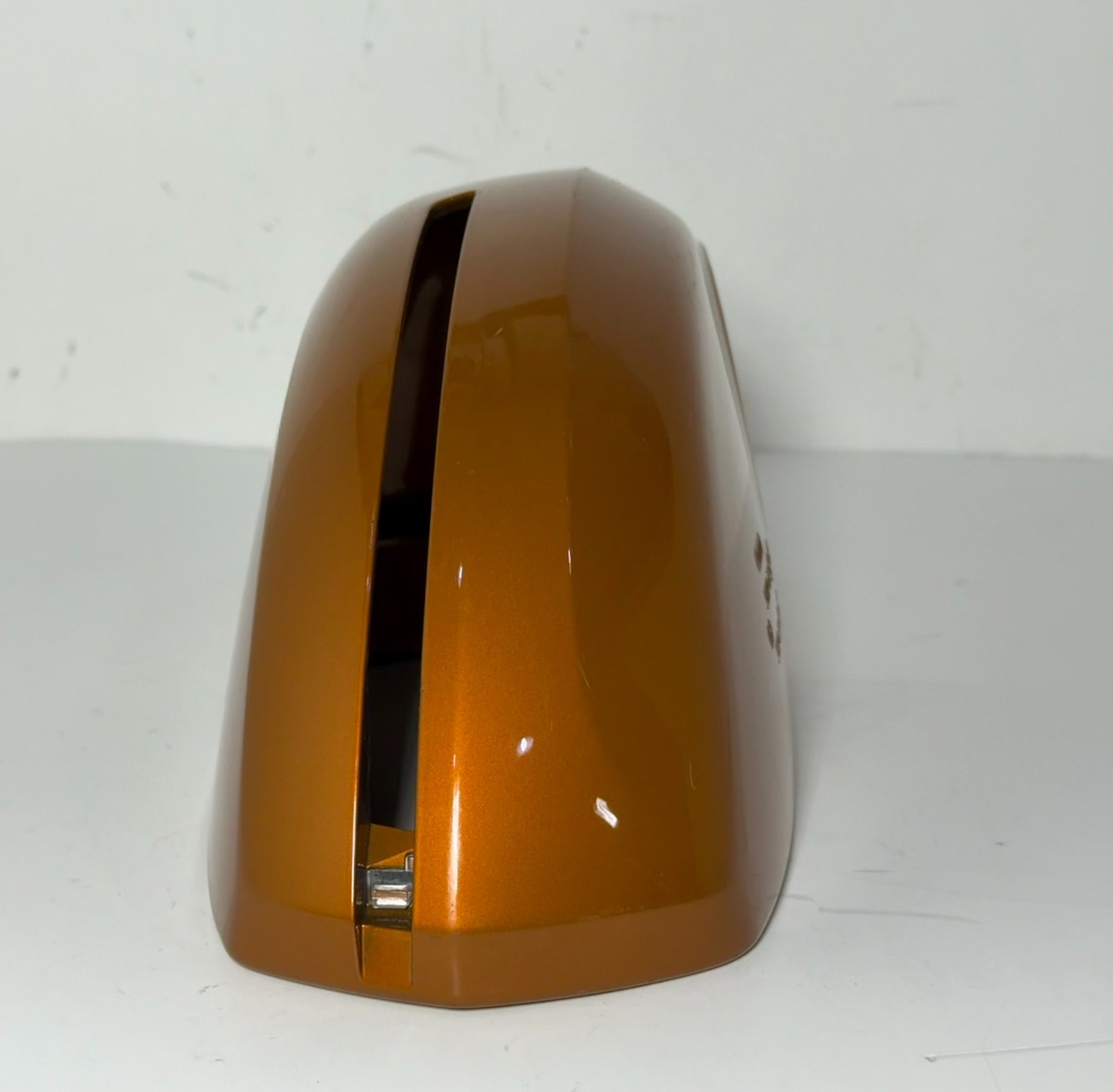 14-15 AUDI R8 RIGHT PASSENGER BACKVIEW MIRROR HOUSING CAP ORANGE 420857528A OEM