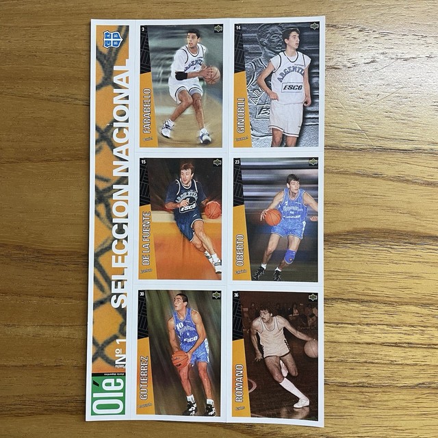 1996 Ole Argentina Emanuel Manu Ginobili Fabricio Oberto TRUE Rookie UNCUT Sheet