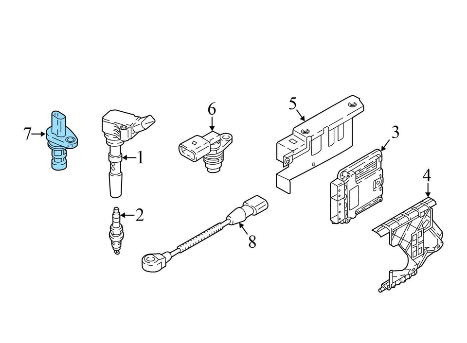 2016-2023 AUDI TT QUATTRO - Impulse / Crankshaft Sensor 06H906433D - Image 3 of 4