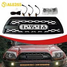 Front Bumper Upper Grille Matte Black With Led Light Abs For 4runner 2006-2009 Front Bumper Upper Grille Matte Black With Led Light Abs For 4runner 2006-2009