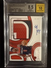 2023 Immaculate Bilal Coulibaly Premium Patch Auto Red /25 BGS 8.5/10