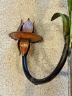 Rare Italian Toleware Floral Wall Sconce Vintage Hollywood Regency Metal Lilies  — photo 10