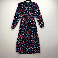 J.CREW Tiered Mini Dress Womens 2 Colorful Floral Crinkle Ruffle Summer Back Zip