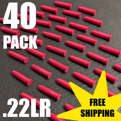 #ad 22LR 22 LR SNAP CAPS 40pk RED Dry Fire Safety Training Rimfire Rounds *USA $10.24