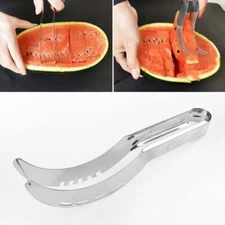 Watermelon Melon Easy Corer Slicer Cutter Scoop Stainless Steel Fruit Knife