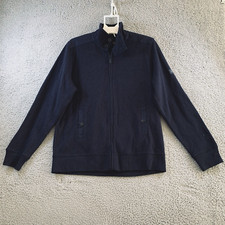 Ben Sherman Sweater Jacket Men's Zipper Knit Cotton Blend Navy Size XL