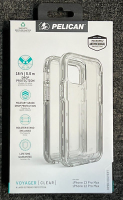 Pelican Voyager Case for Apple iPhone 13 Pro Max or iPhone 12 Pro Max - Clear