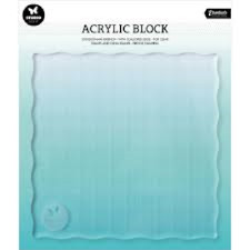 Studio Light - ACRYLIC BLOCK - 8 X 8 WITH SCALLOPED EDGE