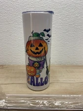 Zonegrace Stainless Steel Skinny Tumbler 20 Oz Hallo Thanks Mas With Lid New