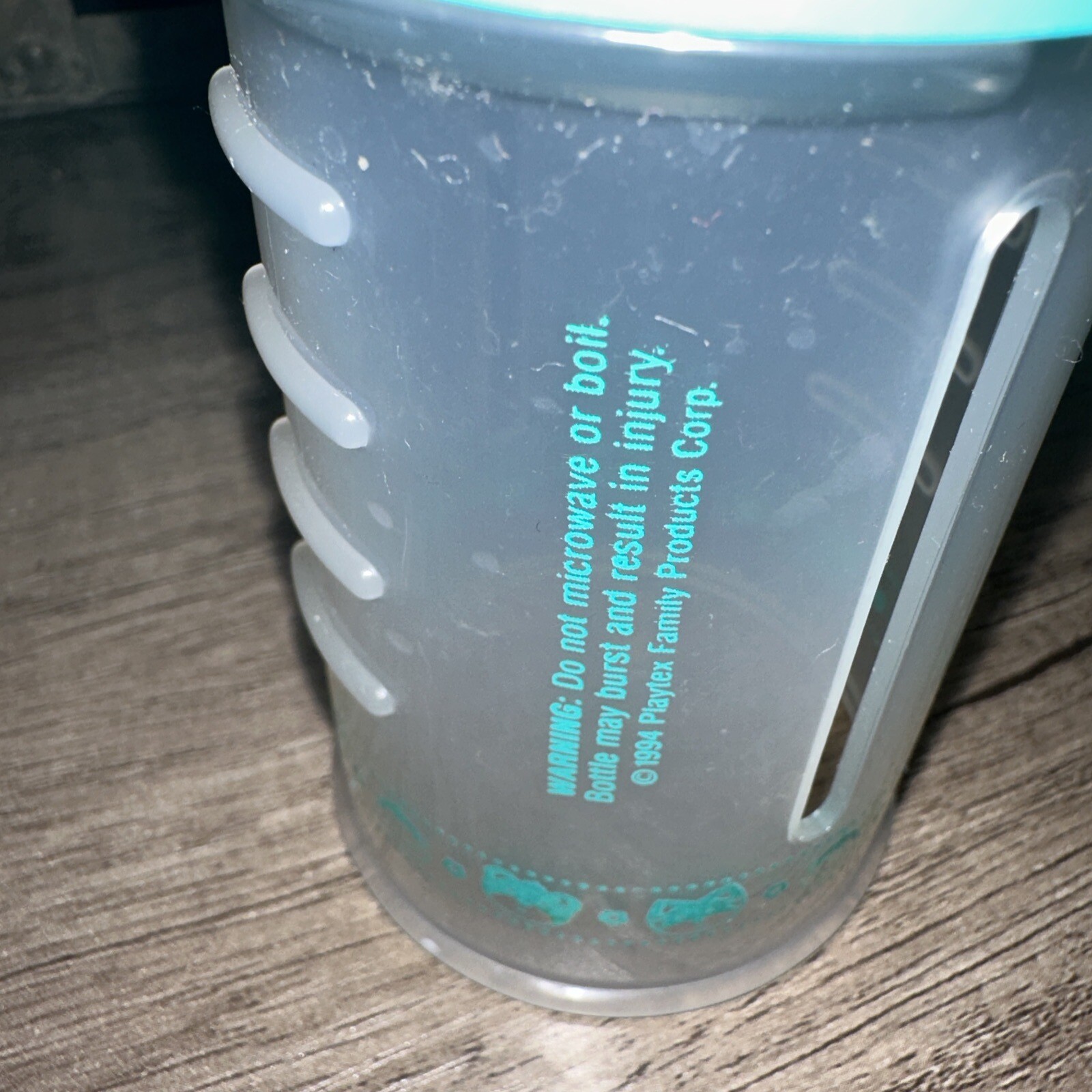 Vintage Playtex Nurser Bottle Teal  4 Oz