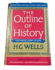 The Outline Of History Whole Story Of Man H.G. Wells (Vol 1) 1961 Book Club DJ