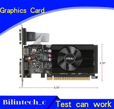 FOR   GT 710 DirectX 12 GT 710 2GD3 LP 2GB 64-Bit DDR3 Low Profile Video Card #A