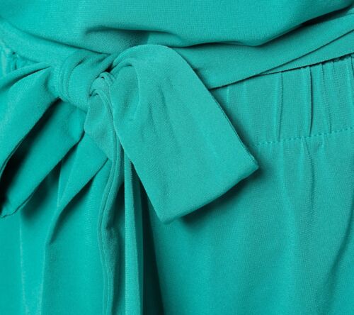 Denim & Co. V-Neck Cropped Wide Leg Strampler Rainforest S Neu - Bild 3 von 3