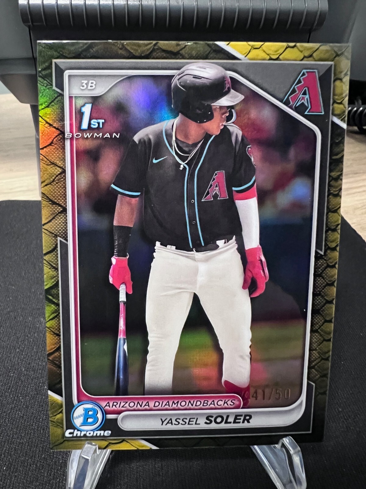 2024 Bowman Chrome Prospects Gold Reptilian Refractor #BCP-174 Yassel Soler /50