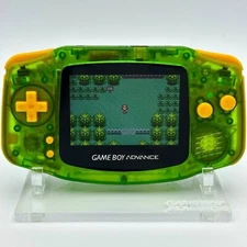 Nintendo Game Boy Advance GBA iPS V2 Backlight Backlit LCD Console Green Yellow