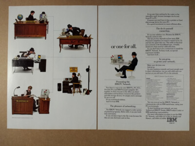 1985 IBM PC Computer Network 'Presenting' vintage print Ad | eBay