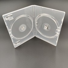 50 CLEAR DOUBLE 2 WAY DVD CD STORAGE CASES WITH SLEEVE- Side by Side