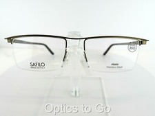 SAFILO SA-1071 X7H MATTE BROWN/BRONZE 52-17-140 STAINLESS Eyeglass Frames