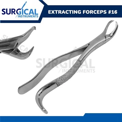 SURGINSTRUMENTS Extracting Forceps Dental Surgical Instruments #16 Stainless Steel German Grade