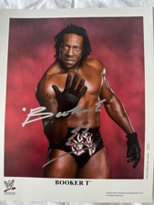 2003 WWE Autographed Booker T 8x10. Perfect Condition