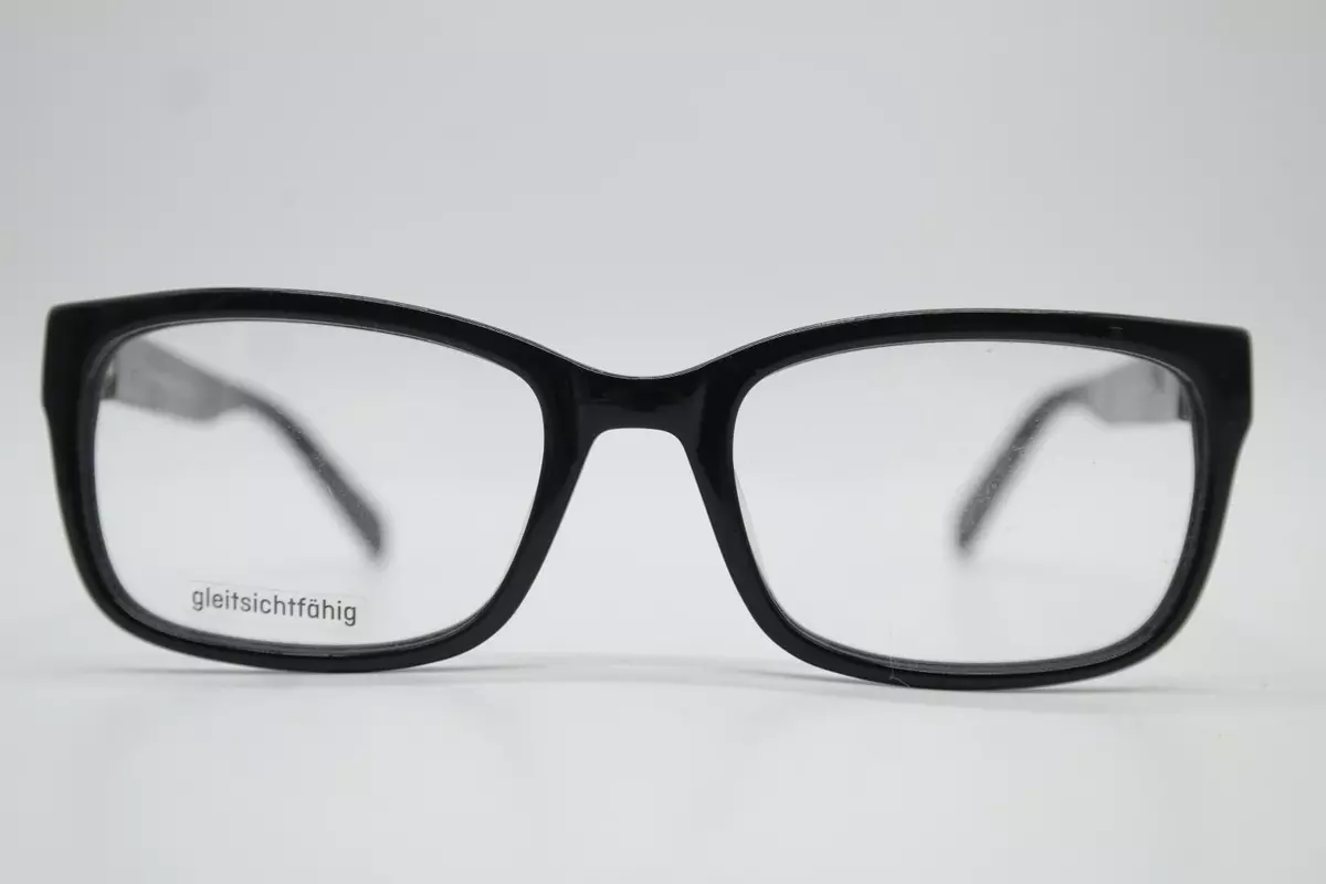 Lunettes JULIUS POD28 Noir Argent Ovale Monture Lunettes Neuf eBay