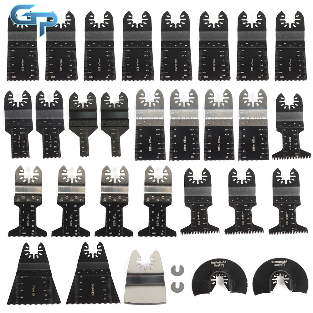 Multitool Blades Wood Metal Drywall Oscillating Tool Saw Blades Universal 31Pcs