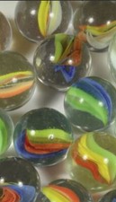 Bulk 16mm Cat's Eye 5/8th" Glass Marble Players Pk 50 Assorted Colors Cats Eye