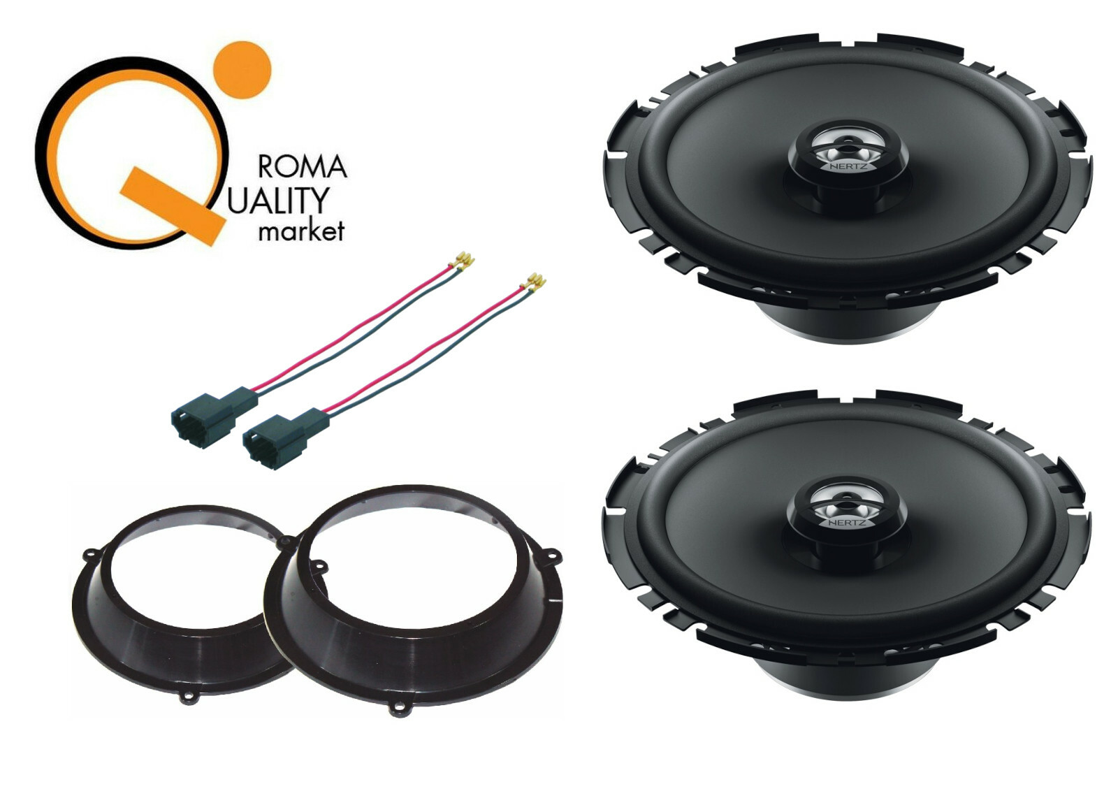 Hertz DCX 170 Coassiali 2 vie Altoparlanti Fit FIAT PANDA 2 serie 169 Anteriore