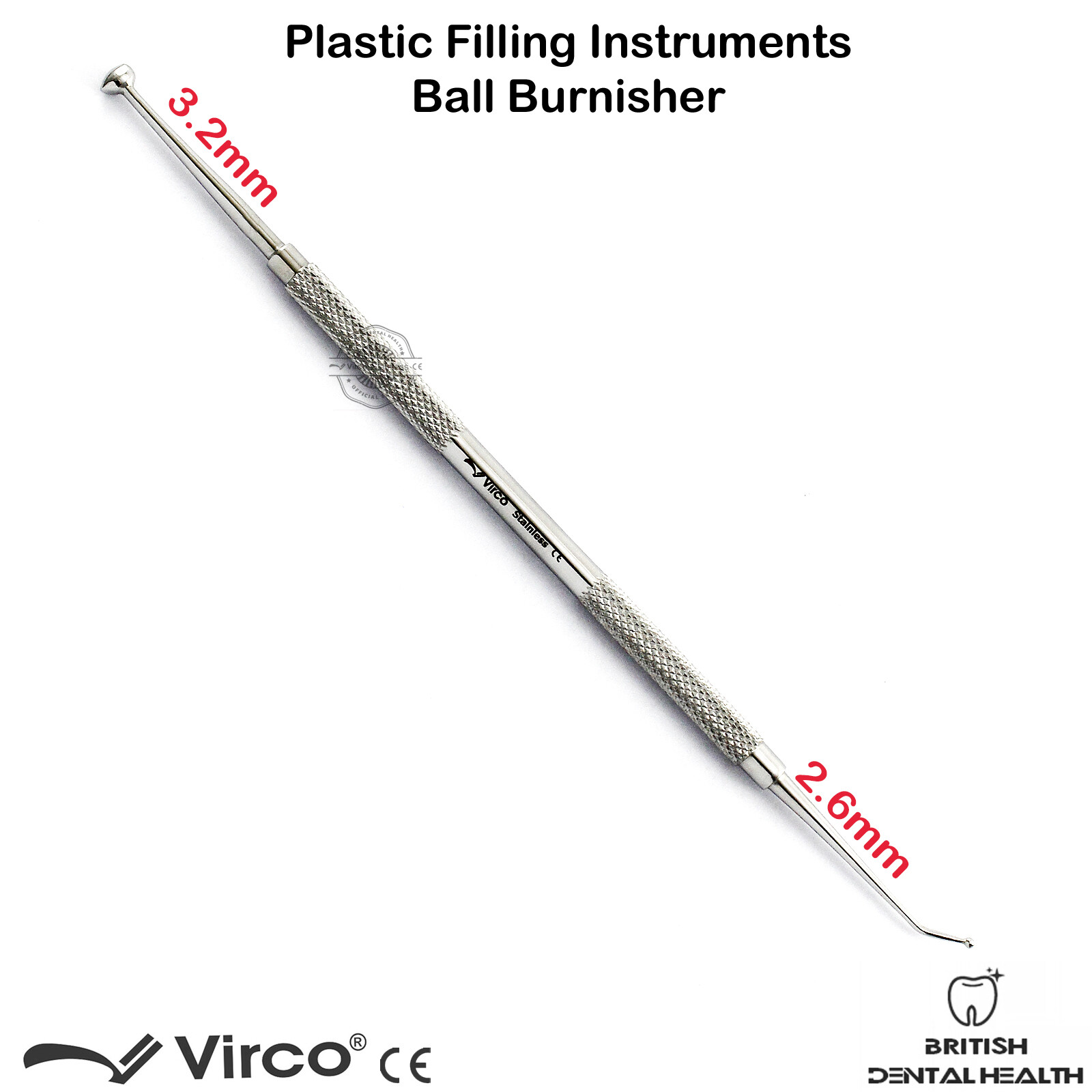 Ball Burnisher Ball Pear Shape Restorative Amalgam Filling Dental Lab
