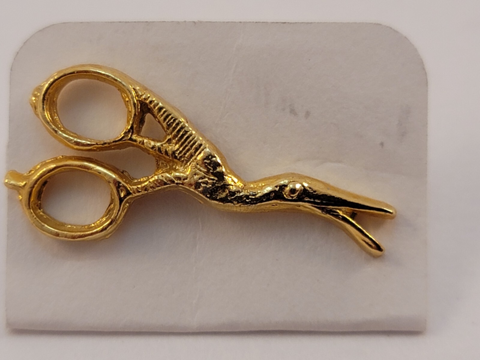 DECORATIVE BIRD SCISSORS TINY SEWING VINTAGE STORK CR… Gem