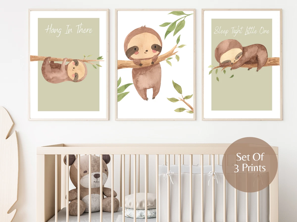 Sloth baby hotsell room decor