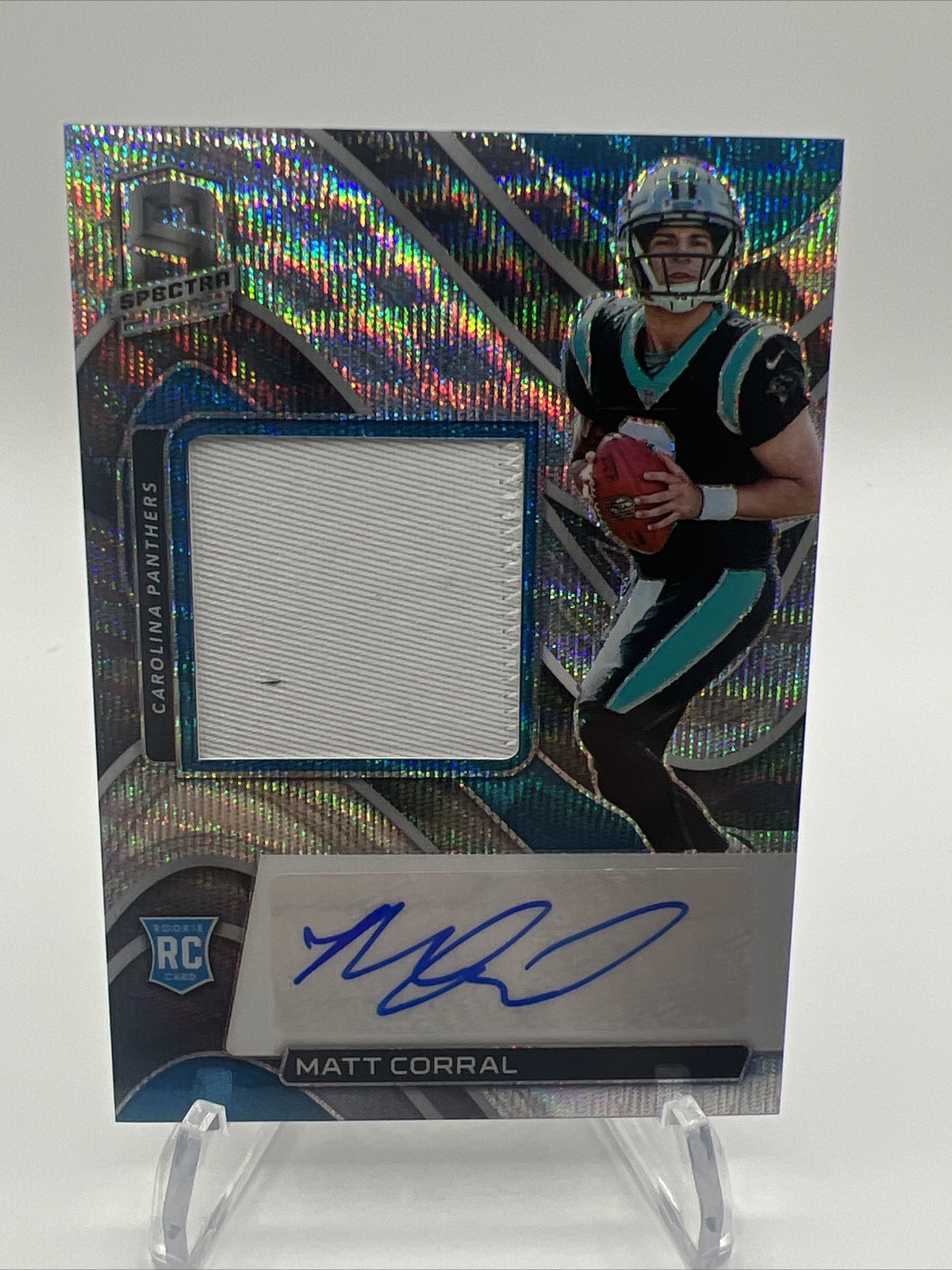2022 Panini Spectra FOTL Wave Matt Corral RPA Rookie PATCH AUTO PANTHERS 14/25