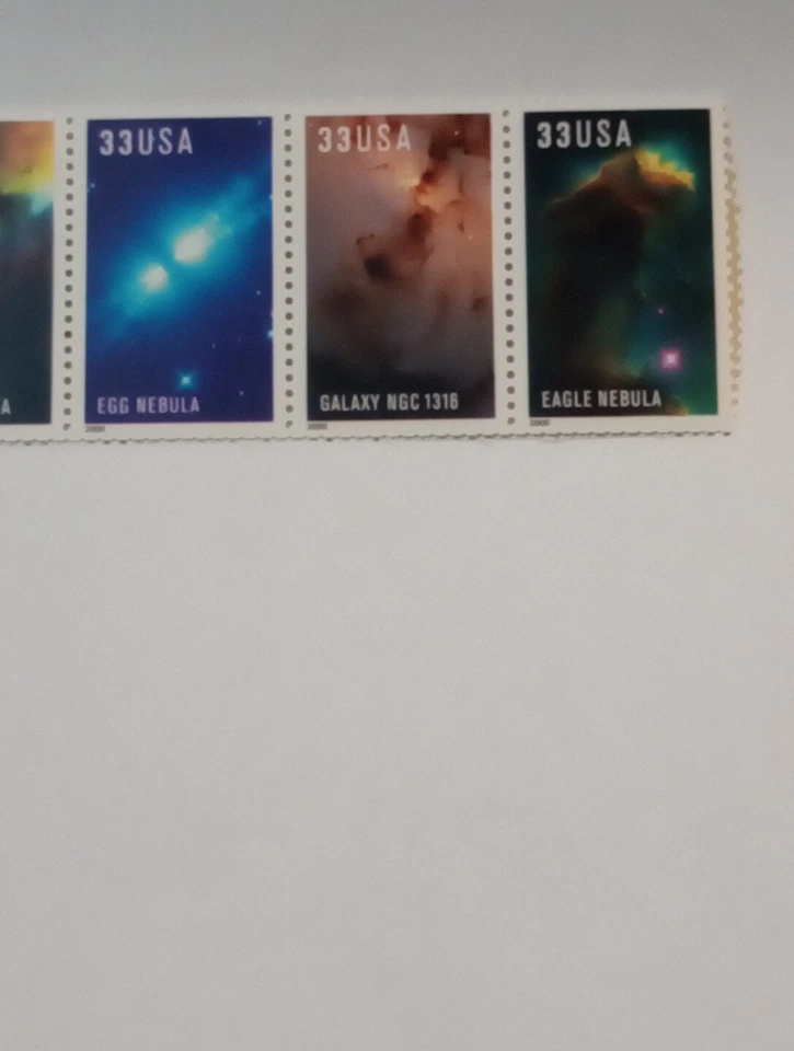 33 CENT MINT NH OG EDWIN POWELL HUBBLE 5 STAMP STRIP FV 1.65 CV 7.75 - Image 3 of 4