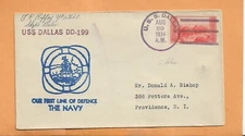 U.S.S. DALLAS OUR FIRST LINE OF DEFENSE AUG 29,1934  NAVAL COVER