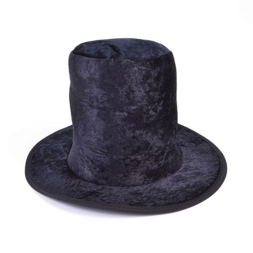 Kids Black Velvet Top Hat Willy Wonka 