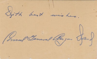 Angus I. Ward- Signed Vintage Notecard (Ambassador to Afghanistan)
