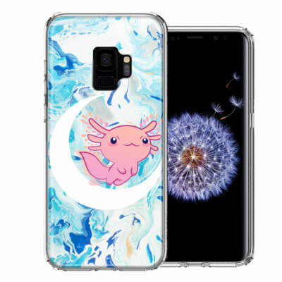 For Samsung Galaxy S9 Axolotl Moon Mable Double Layer Phone Case Cover |  eBay