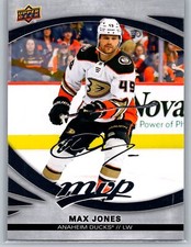 Max Jones 2023-24 Upper Deck MVP Silver Script HOCKEY #65 Anaheim Ducks SP