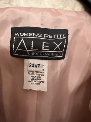 ℳ Alex Evenings Women's Size 24WP Womens Petite Ivory Jacket Sparkle