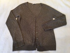 ZAPA Designer Cardigan Golden Shimmering Size 3 M-L Jumper Butonned Down