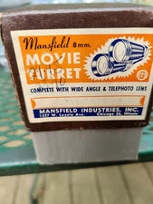 8mm Vintage Mansfield  Turret Style Movie lens set with Box 