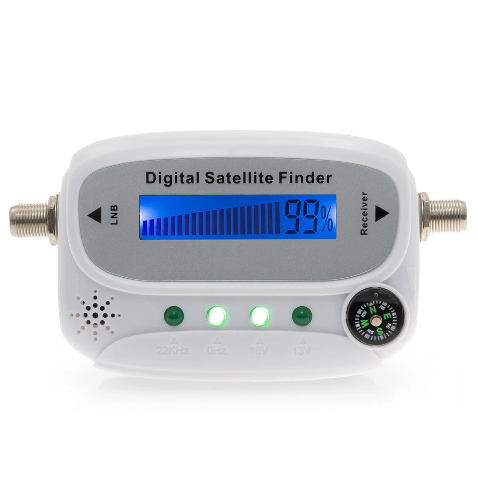 Sat Finder digitale SATFINDER SF-44 display LCD TON bussola HDTV UHD 4K bianco - Immagine 2 di 4