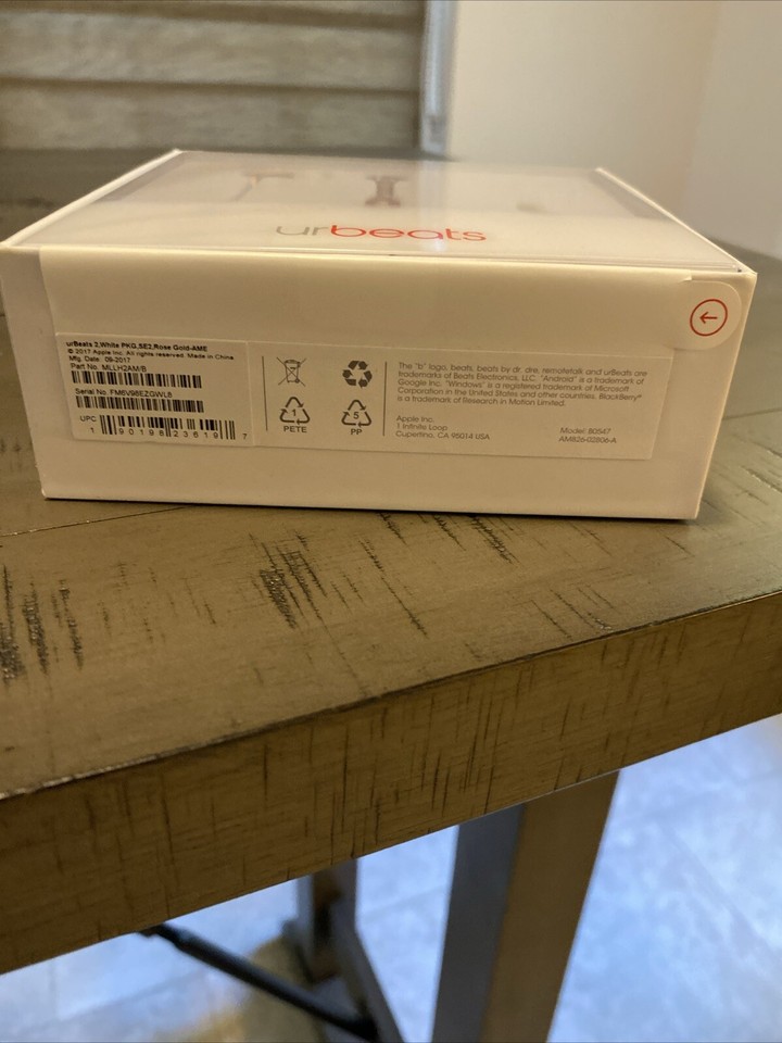 Beats UrBeats3 Wired Earphones with 3.5 Jack ConnectorRose GoldSealed