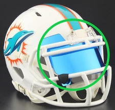 EYE SHIELD / VISOR  ONLY! for MIAMI DOLPHINS Mini Football Helmet