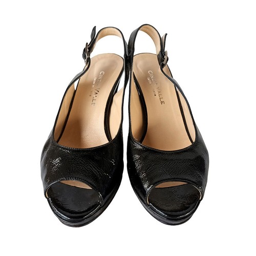 Cinzia Valle Women Low Heel Shoes Size 9 Leather Black Color 04529 - Picture 5 of 8