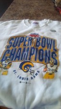 Super Bowl XXXIV Champions White Youth Size 10/1 2 Sweatshirt NWT
