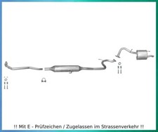 Auspuffanlage Toyota Yaris (P9) 1.0 VVT-i  Made in France Auspuff Dichtung