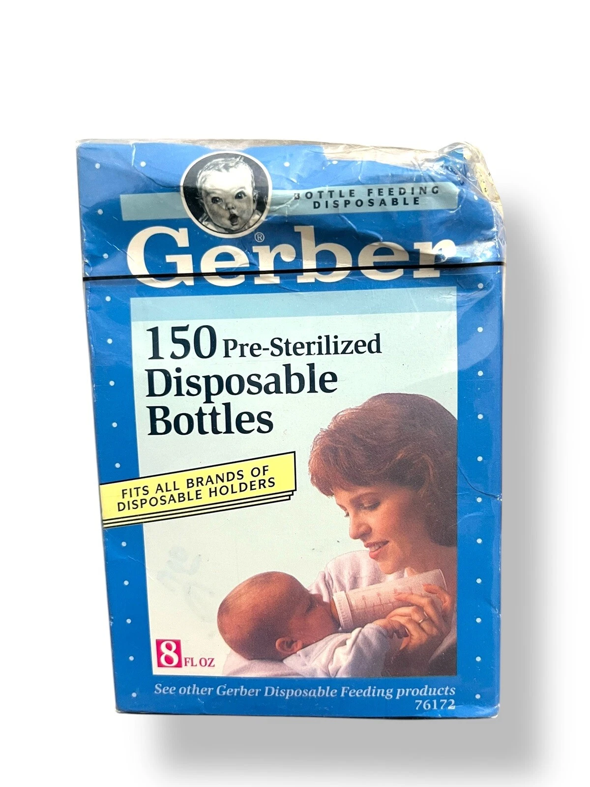 Vintage Gerber 150 ct Pre-Sterilized Disposable Baby Bottle Liners NOS 8fl Oz