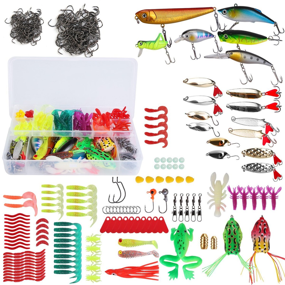 375Pcs Fishing Baits Tackle Box Saltwater Freshwater Lifelike Popper Crankbaits | eBay 375Pcs Fishing Baits Tackle Box Saltwater Freshwater Lifelike Popper Crankbaits | eBay